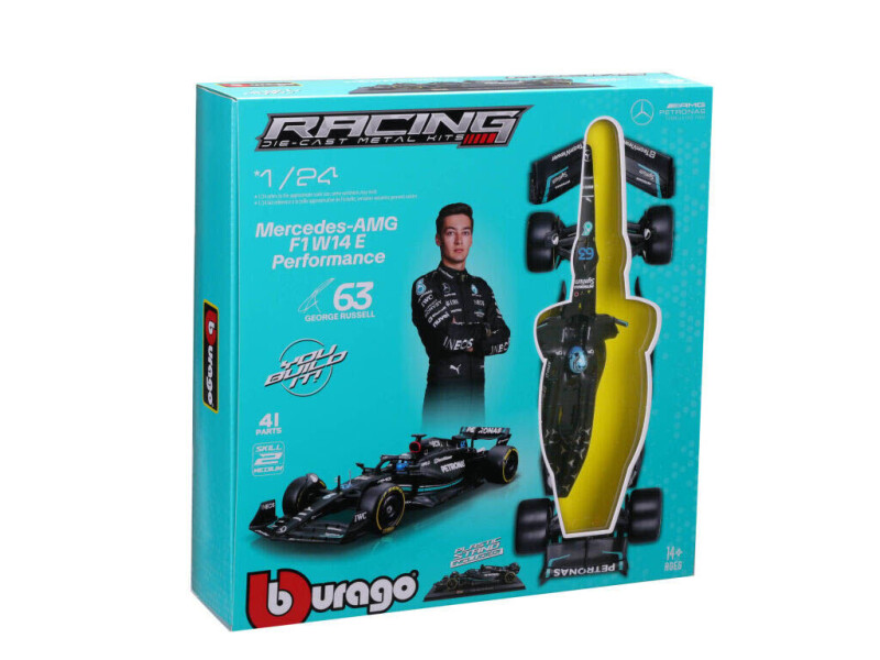 Bburago Stavebnice Mercedes-AMG F1 W14 E 1:24 (2024) #63 George Russell 